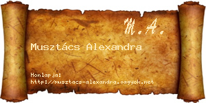Musztács Alexandra névjegykártya